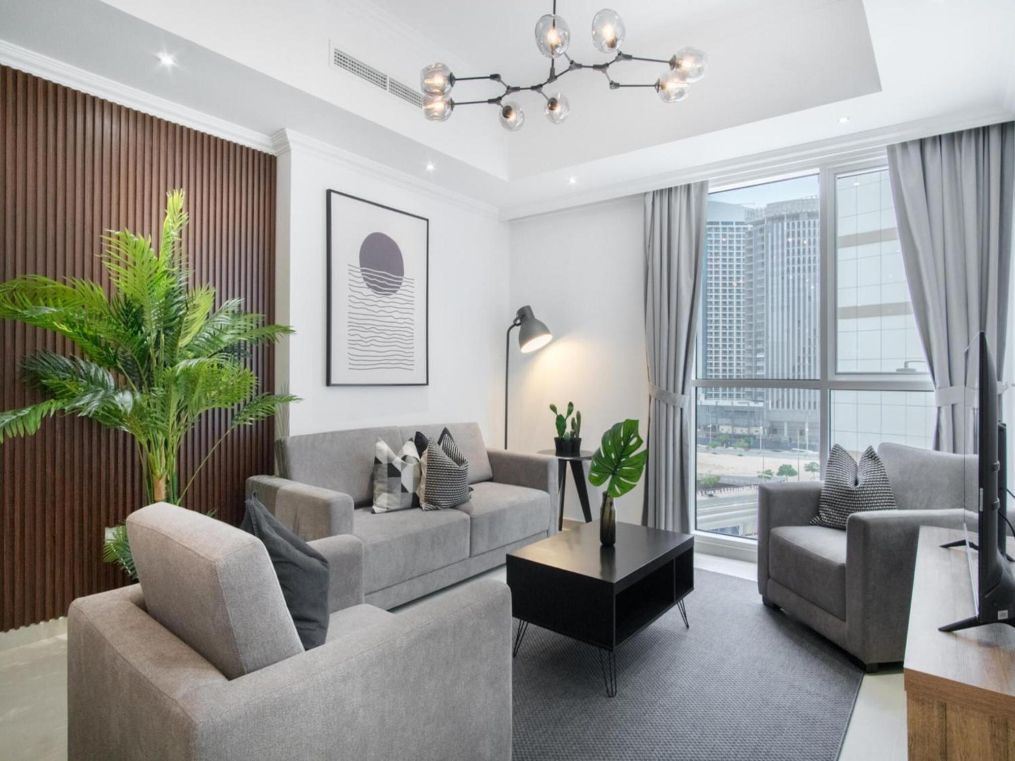 Luxe Apartments Near Dubai Mall Burj Khalifa Pool Gym Parking Exteriör bild